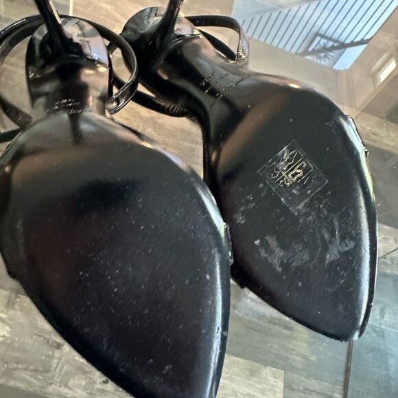 Saint Laurent Black Strappy Sandals - Picture 12 of 12